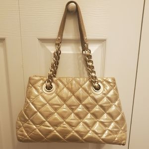 Kate spade gold quilted medium bag